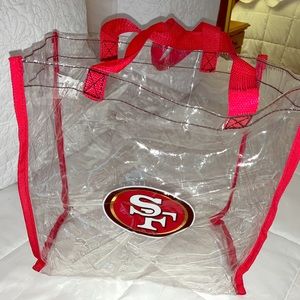 49ers game day clear tote